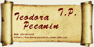 Teodora Pečanin vizit kartica